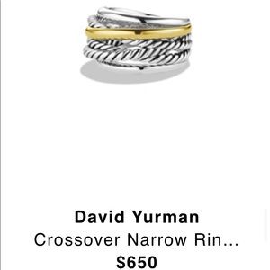 SOLD David Yurman crossover ring